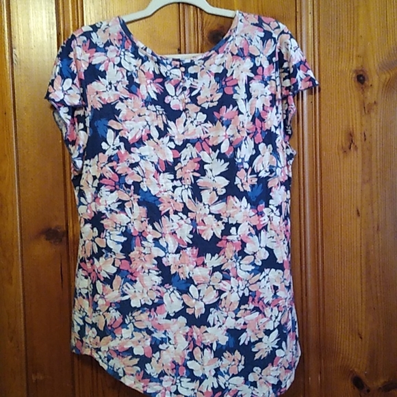 Women's size Large Liz Claiborne flowy floral top - Picture 4 of 5